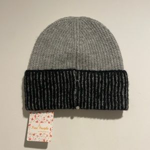 Free People Black/Grey Beanie